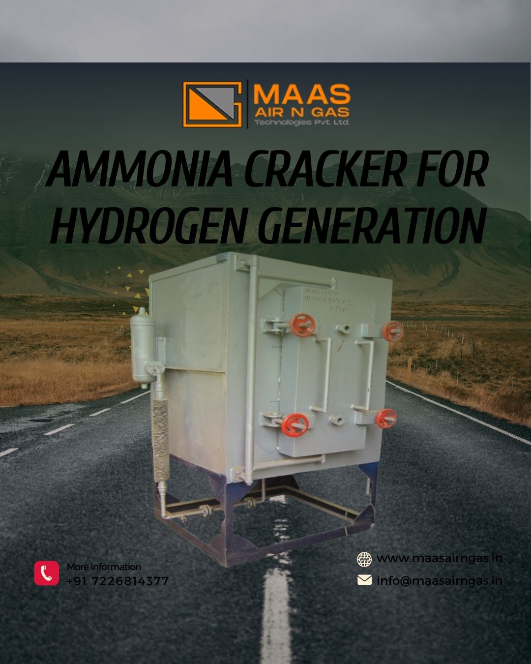 Ammonia Cracker for Hydrogen Generation: An Efficient Solution for On-Site Hydrogen Production