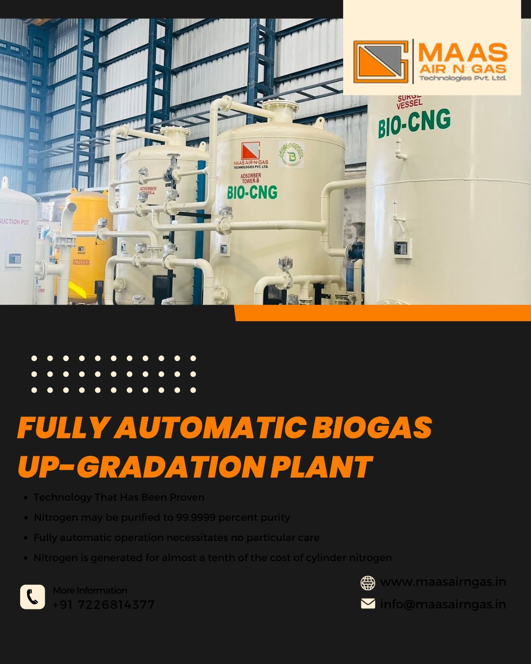 Fully Automatic Biogas Upgradation Plant: 7 Powerful Benefits for High-Purity Bio-CNG Production